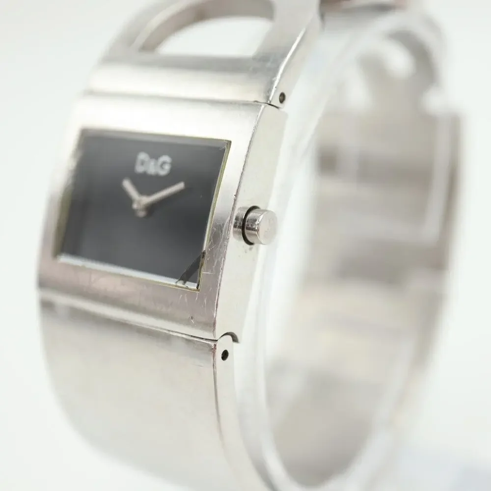 Dolce & Gabbana D&G Forever Ladies Watch 26mm Silver Tone Cuff Bracelet Working
